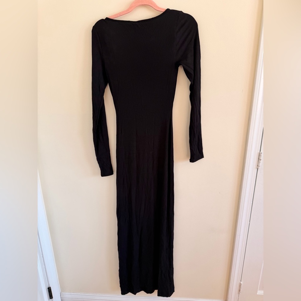 SKIMS Black Soft Lounge Long Sleeve Dress / Onxy - Picture 4 of 4